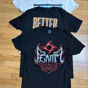 WWE Penta, Jey Uso, AEW Adam Cole Bay Bay Bundle of 3 T-Shirts Size Medium